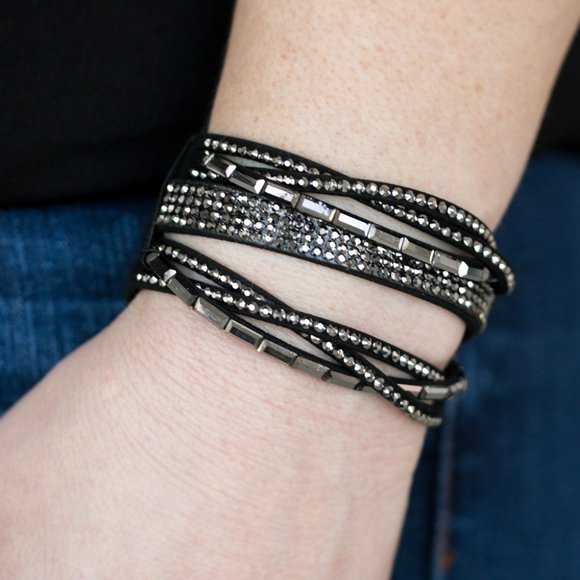 NWT Tough Girl Glamour double wrap snap cuff - Picture 1 of 2